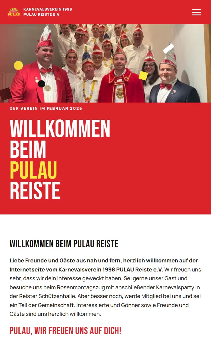 Startseite von pulau-reiste.de im Telefonformat